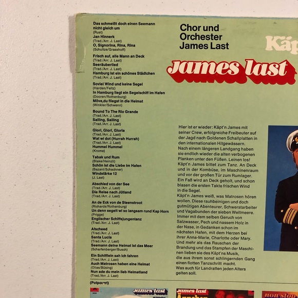 12” LP Vinyl Record  JAMES LAST Kápt’n James bitter zum Tanz Folge 2 - Picture 3 of 12